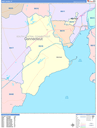 West Haven Wall Map Color Cast Style 2026